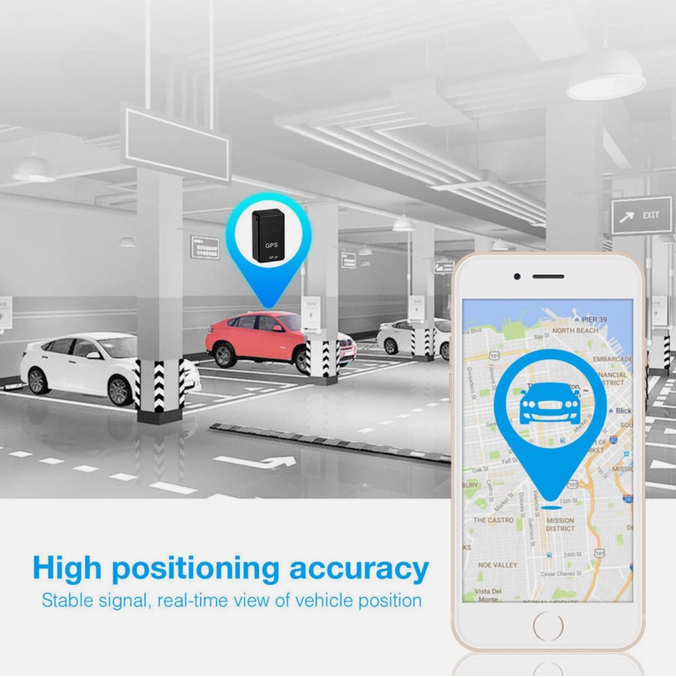 GPS جهاز تتبع  صغير الحجم بتقنية عالية  يعمل في الوقت الفعلي، مزود بمغناطيس ⭐⭐⭐⭐⭐ (2026) 1001 MARKET.am